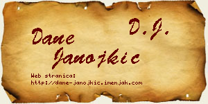 Dane Janojkić vizit kartica